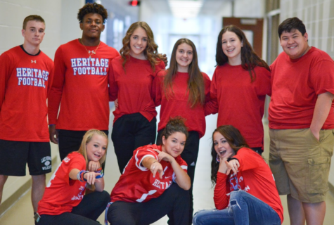 For the final dress up day, students dress up in red. 