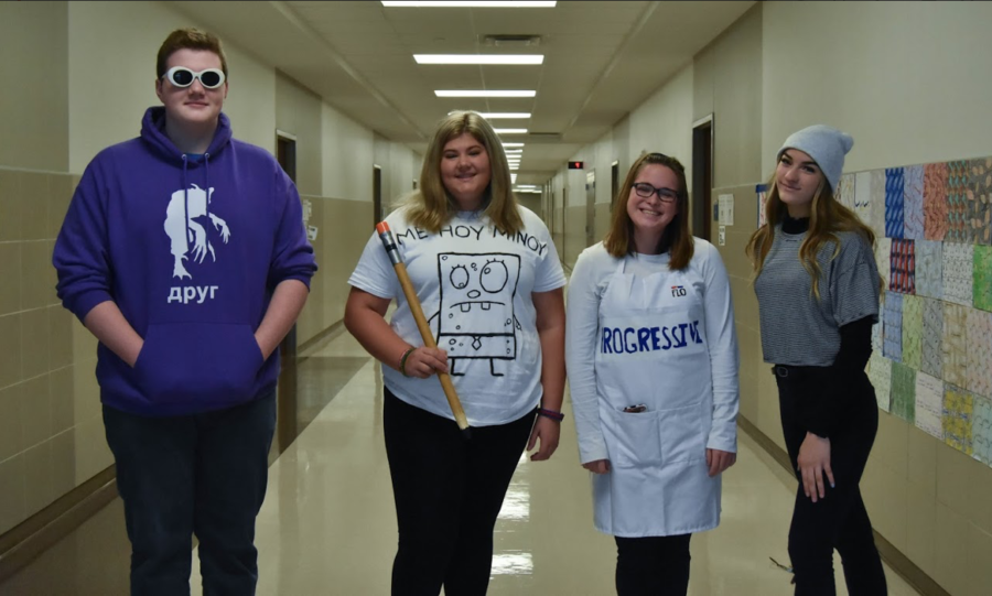 Sophomores fight back against drugs by dressing up for meme day. 