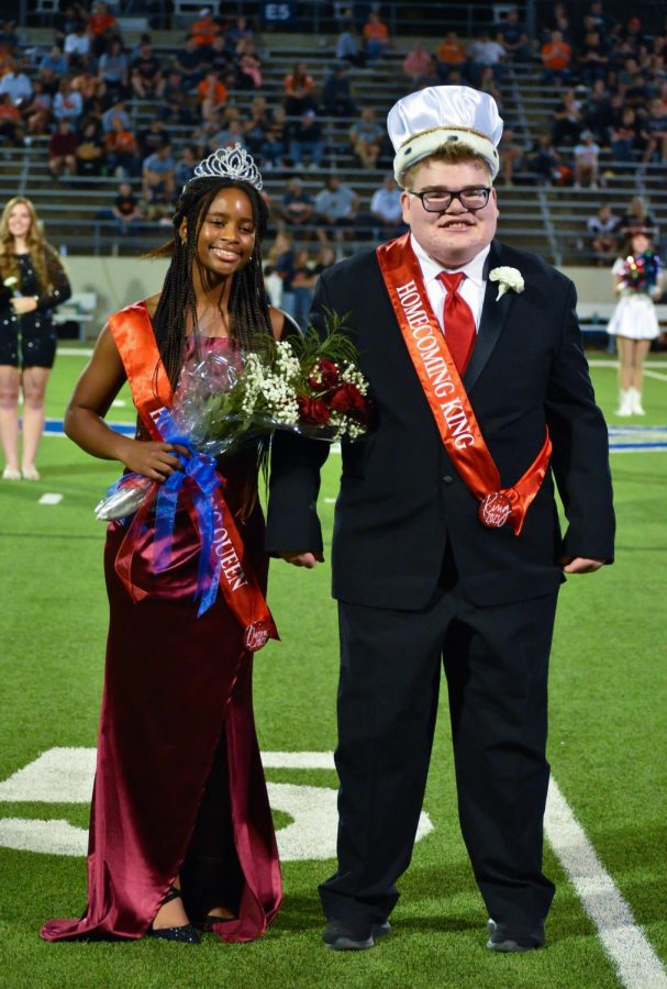 Asia Purnell and Colton Sorensson are crowned Homecoming King and Queen.