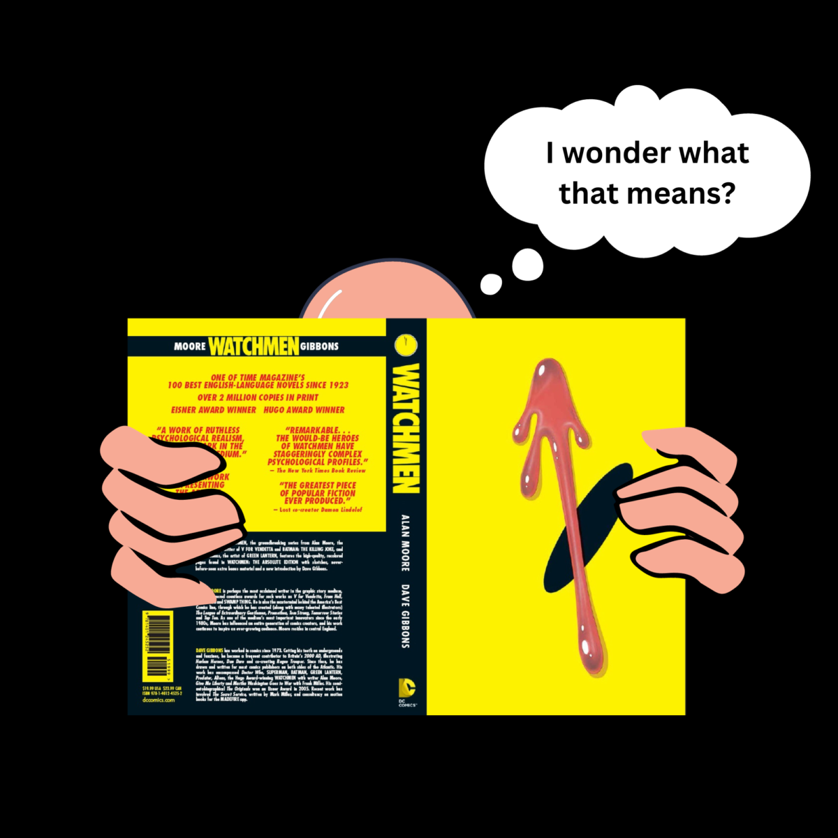 The graphic novel Watchmen was published in 1985 and still has immense relevance to this day. The work is not only great in itself, from the character work to the art, but it also forces the reader to ponder amazing questions that are just as important today as they have always been.

- Made in Canva