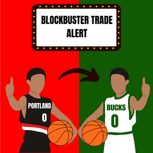 Damian Lillard has been sent to the Milwaukee Bucks as a part of a three-team trade between the Bucks, Suns, and Trailblazers. Lillard was drafted by the Trailblazers in 2012, and had never played for another team until now. 

- Made in Canva