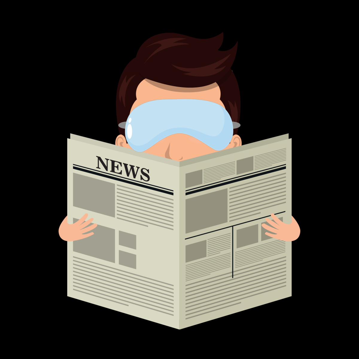 The ability to understand and engage with the news is an important skill for people in an information age to possess. May, however, do not and instead read the news as if they lack common sense or are wearing a blindfold.

- Made in Canva