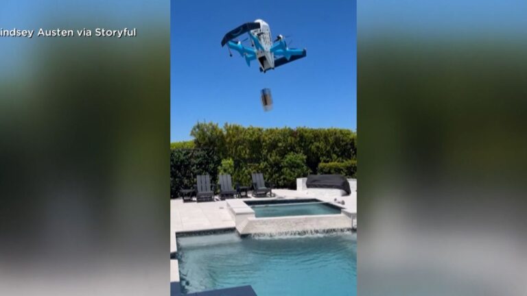 Amazon Drone Delivery Goes Wrong in Texas as Woman Watches Her Package Drop Into Pool During First-Ever Delivery