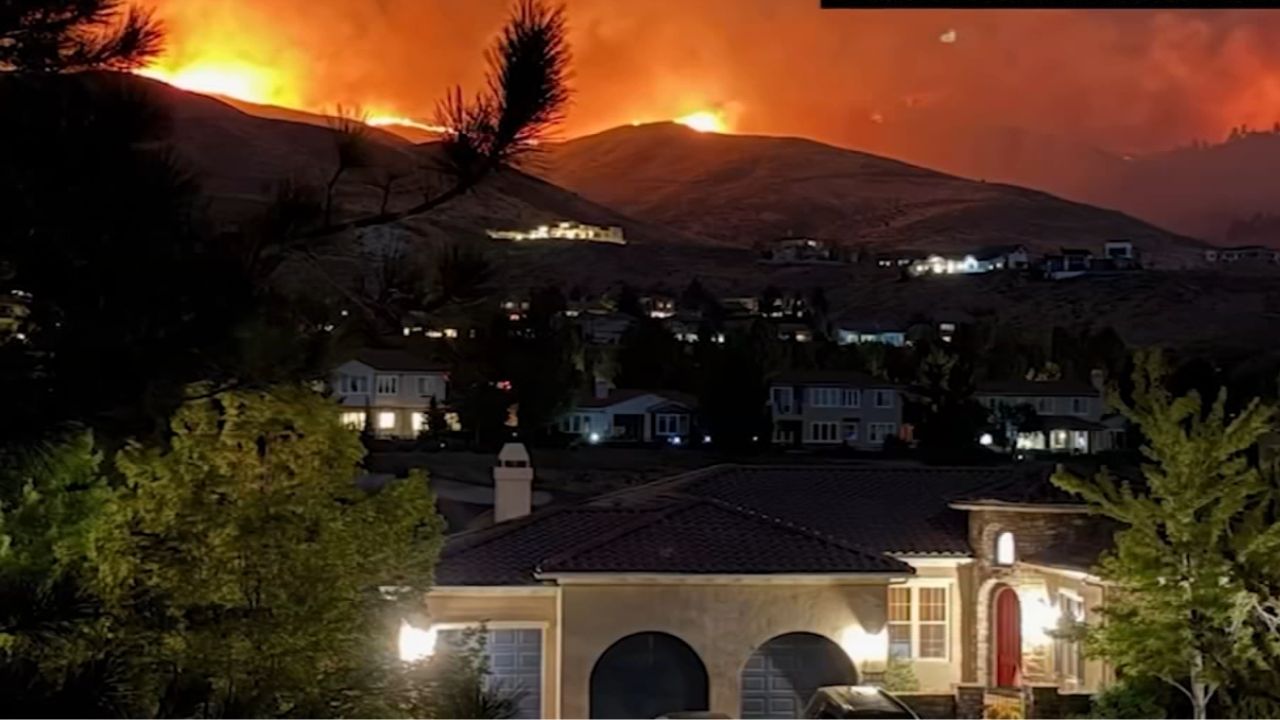 Mass Evacuations Ordered Near Reno as Fast-Moving Hawk Fire Burns More Than 13,000 Acres With 0% Containment